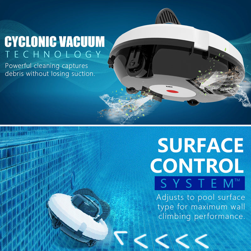 🤖50% DE DESCUENTO🌊 Limpiador robótico de piscinas | Inalámbrico · Alta potencia de succión · Navegación inteligente · Arranque con un solo toque · Cesta de filtro fácil de quitar