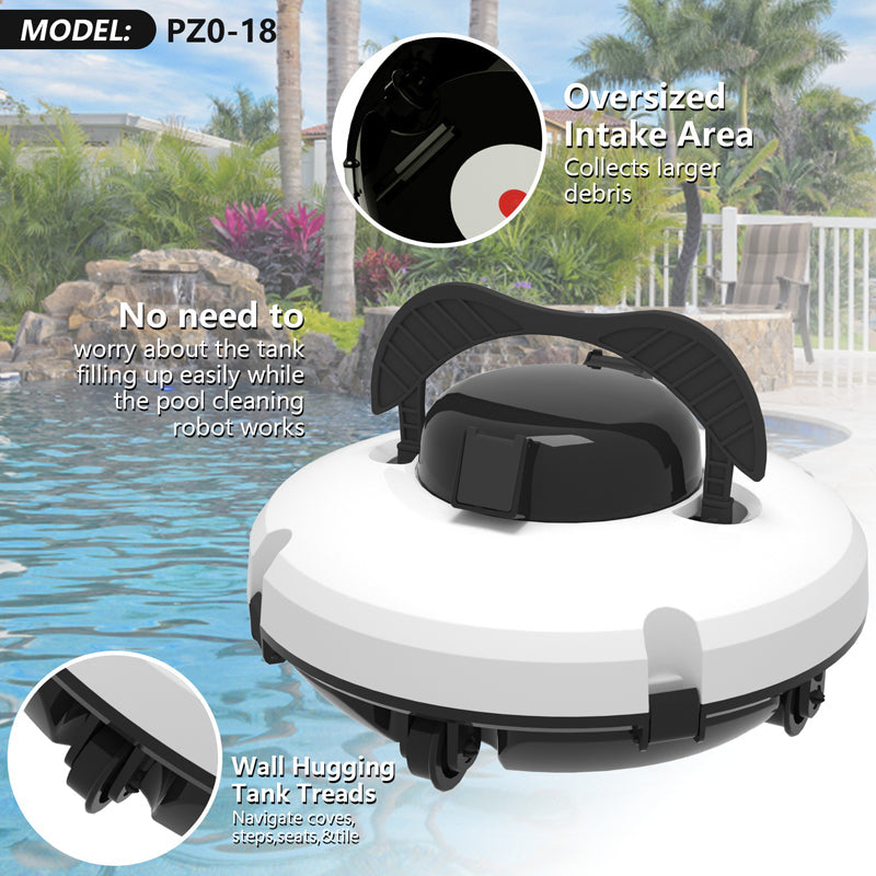 🤖50% DE DESCUENTO🌊 Limpiador robótico de piscinas | Inalámbrico · Alta potencia de succión · Navegación inteligente · Arranque con un solo toque · Cesta de filtro fácil de quitar