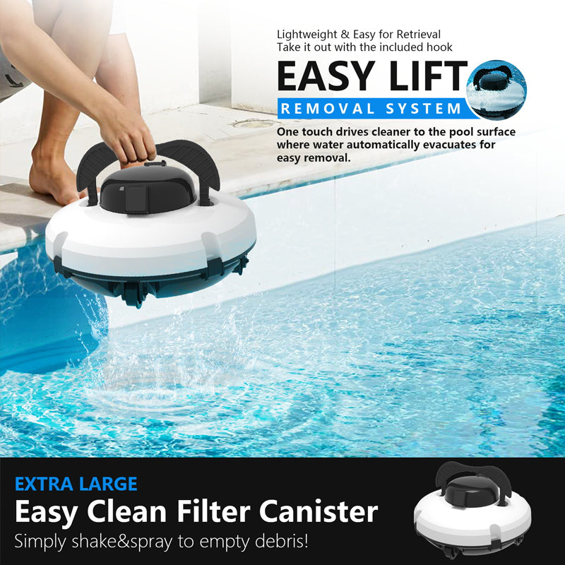 🤖50% DE DESCUENTO🌊 Limpiador robótico de piscinas | Inalámbrico · Alta potencia de succión · Navegación inteligente · Arranque con un solo toque · Cesta de filtro fácil de quitar