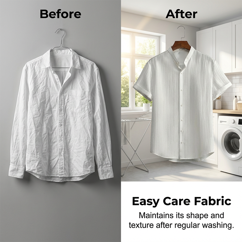 Set de camisa y pantalones texturizados de dos piezas para hombre