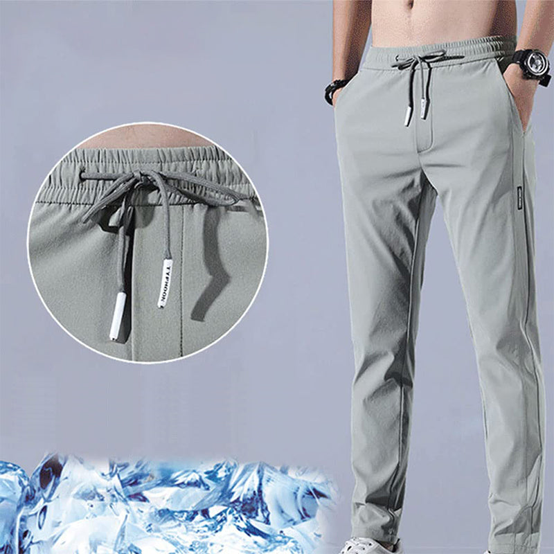 🏃‍♂️ ¡OFERTA LIMITADA 50% OFF! ✨ Pantalones de Chándal de Seda de Hielo para Hombre – Secado Rápido, Corte Holgado, Ultraligeros ❄️