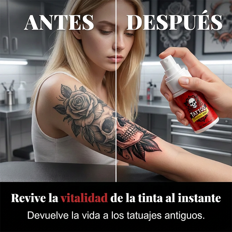 ⏰🔥 ¡50% DE DESCUENTO POR TIEMPO LIMITADO! 🎨 Spray Hidratante para Tatuajes – Cuida y Protege tu Tinta ✨