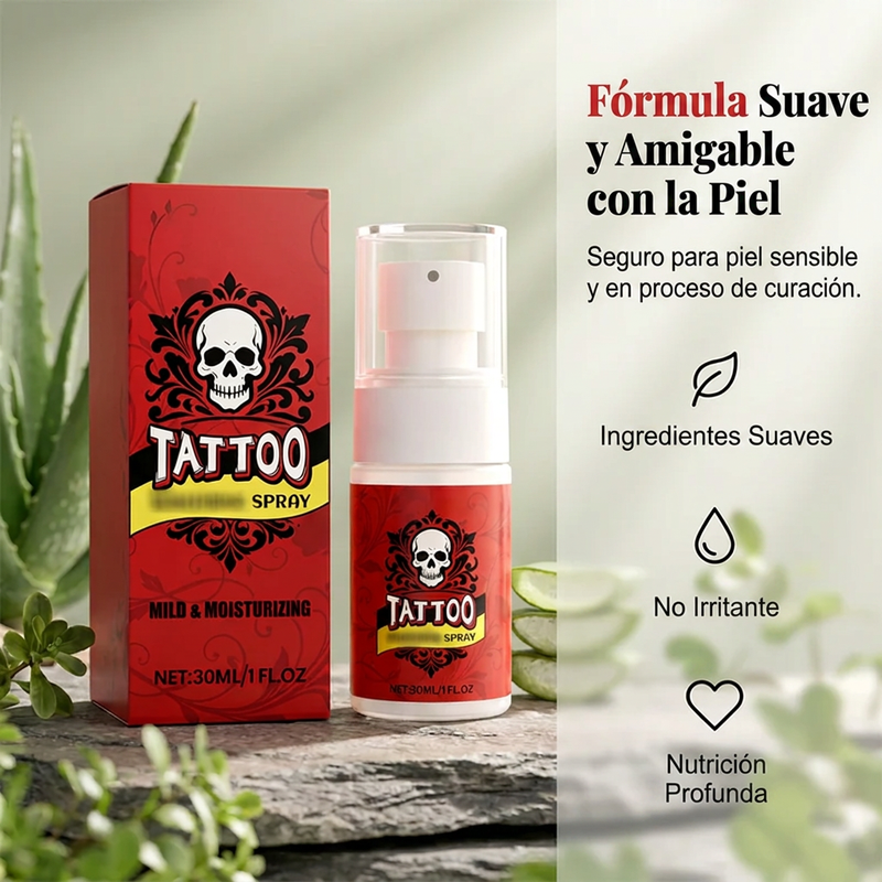 ⏰🔥 ¡50% DE DESCUENTO POR TIEMPO LIMITADO! 🎨 Spray Hidratante para Tatuajes – Cuida y Protege tu Tinta ✨