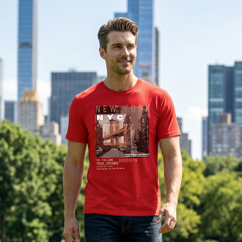 🏙️ ¡50% DE DESCUENTO POR TIEMPO LIMITADO! ✨ Camiseta Gráfica Urbana – Nueva York, Suave, Corte Relajado ✨