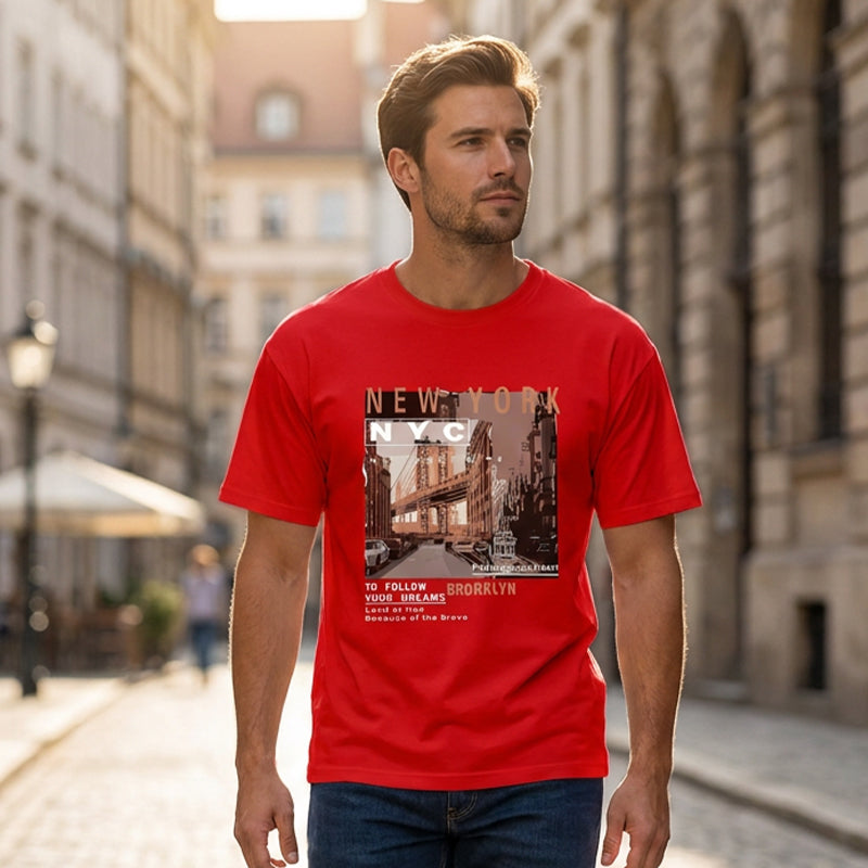 🏙️ ¡50% DE DESCUENTO POR TIEMPO LIMITADO! ✨ Camiseta Gráfica Urbana – Nueva York, Suave, Corte Relajado ✨