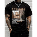 🏙️ ¡50% DE DESCUENTO POR TIEMPO LIMITADO! ✨ Camiseta Gráfica Urbana – Nueva York, Suave, Corte Relajado ✨