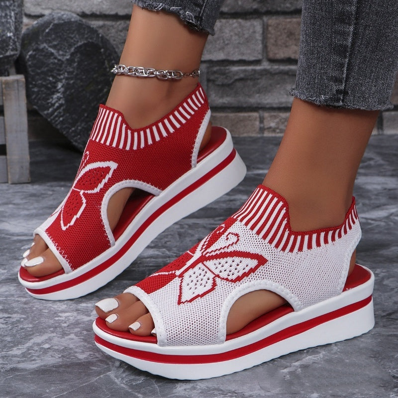 📢📢 ¡50% DE DESCUENTO! ⏰ Sandalias de Plataforma con Punta Abierta para Mujer – Ligeras, Acolchadas y Perfectas para Días Soleados y Vacaciones 🌴✨