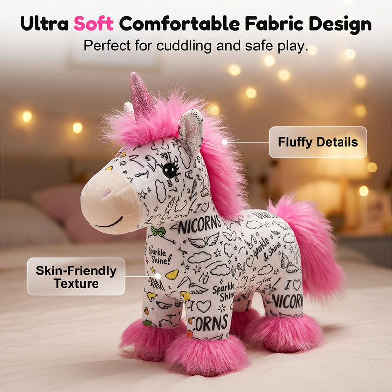 Kit DIY para Colorear un Peluche de Unicornio