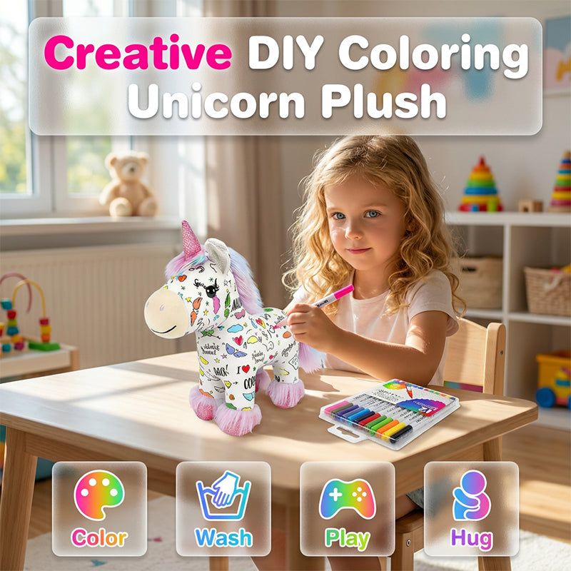 Kit DIY para Colorear un Peluche de Unicornio