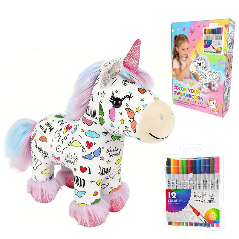 Kit DIY para Colorear un Peluche de Unicornio