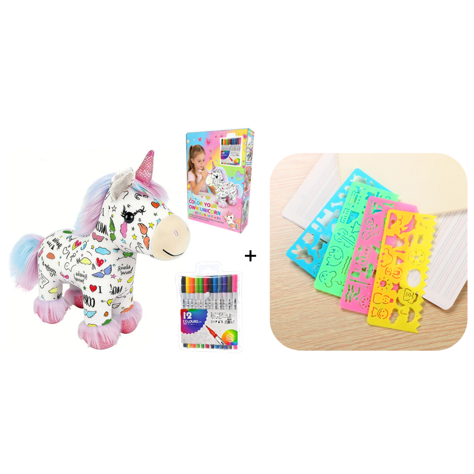 Kit DIY para Colorear un Peluche de Unicornio