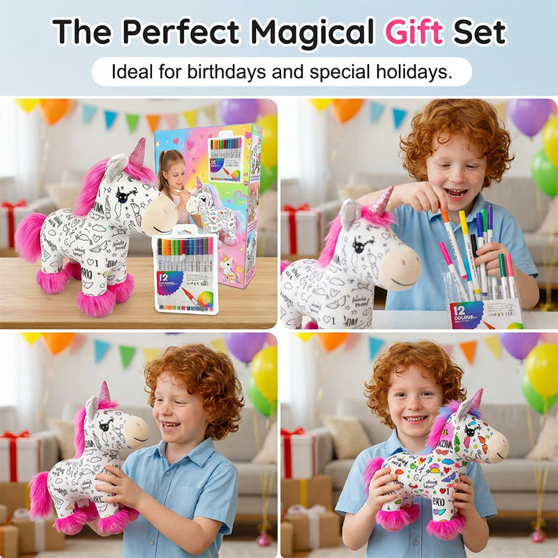 Kit DIY para Colorear un Peluche de Unicornio