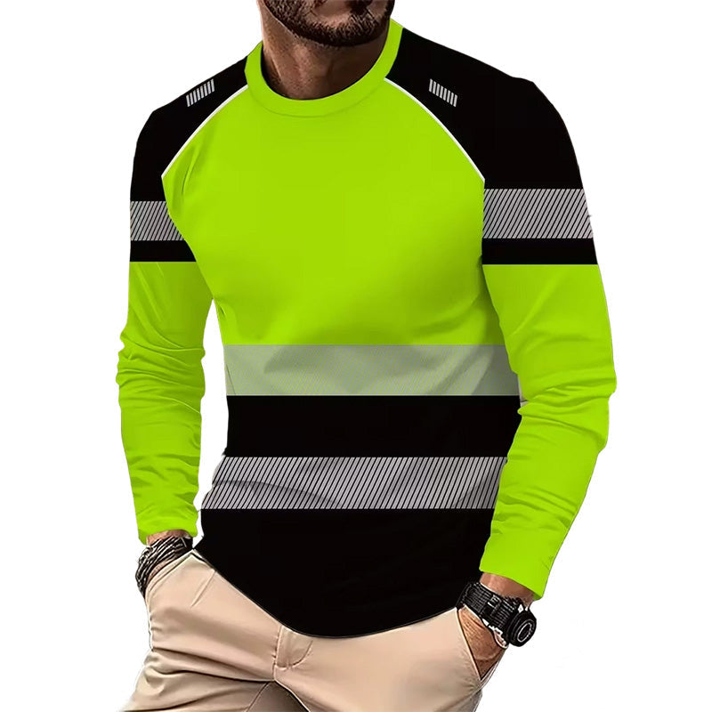 📢📢50% DE DESCUENTO!! ⏰Camisa de Manga Larga con Cuello Redondo Estampada para Hombre