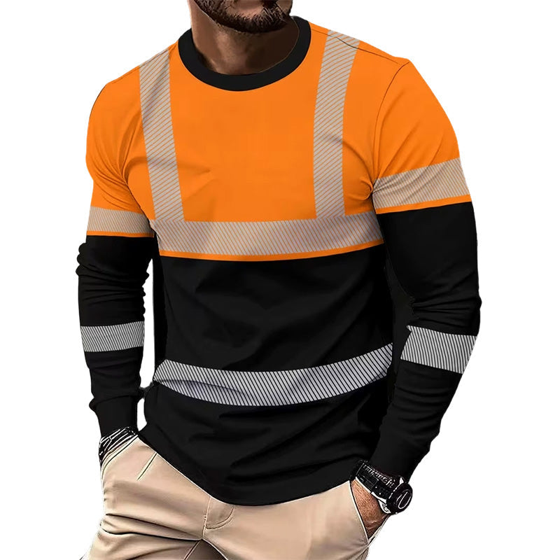 📢📢50% DE DESCUENTO!! ⏰Camisa de Manga Larga con Cuello Redondo Estampada para Hombre