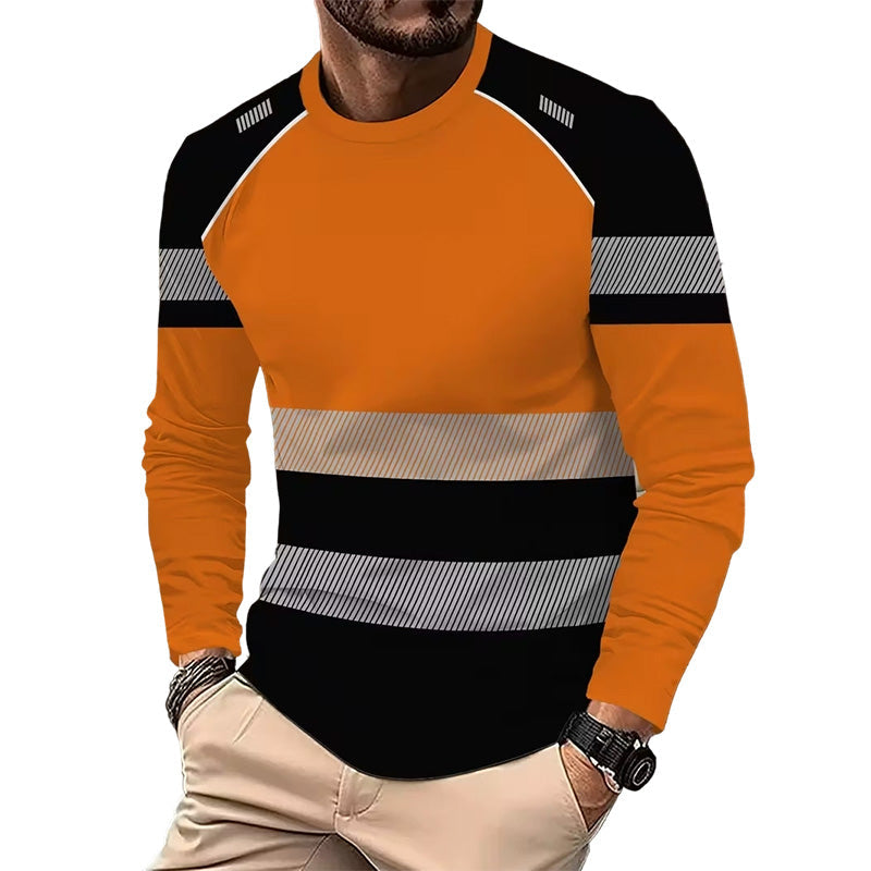 📢📢50% DE DESCUENTO!! ⏰Camisa de Manga Larga con Cuello Redondo Estampada para Hombre