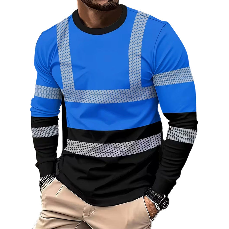 📢📢50% DE DESCUENTO!! ⏰Camisa de Manga Larga con Cuello Redondo Estampada para Hombre