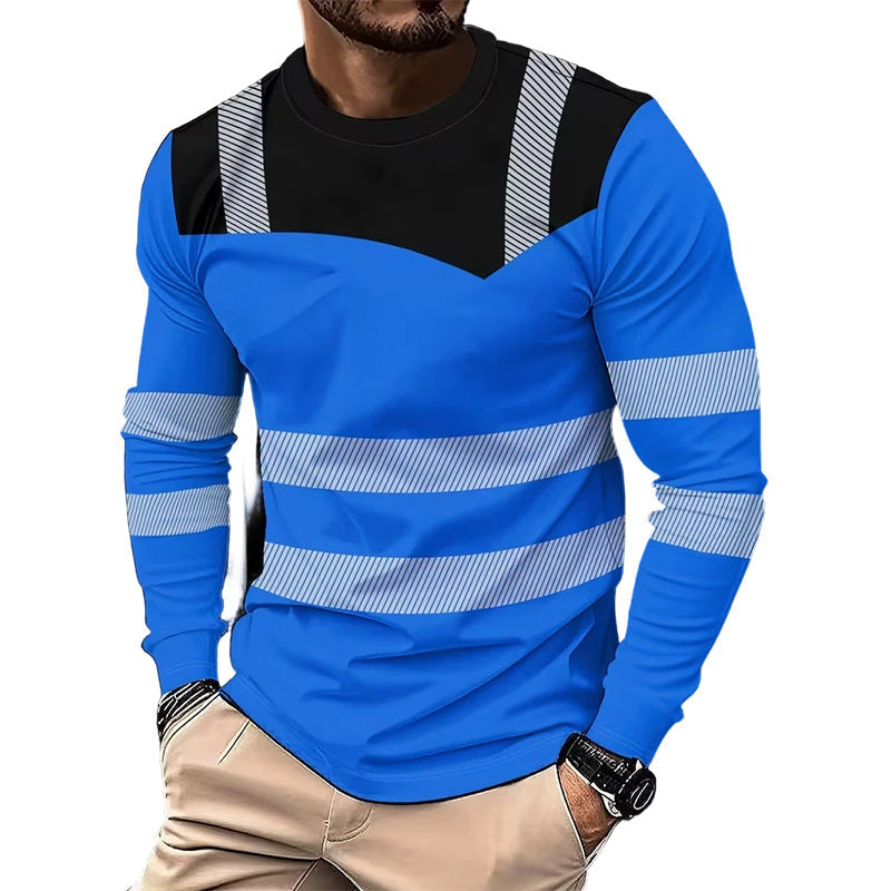 📢📢50% DE DESCUENTO!! ⏰Camisa de Manga Larga con Cuello Redondo Estampada para Hombre