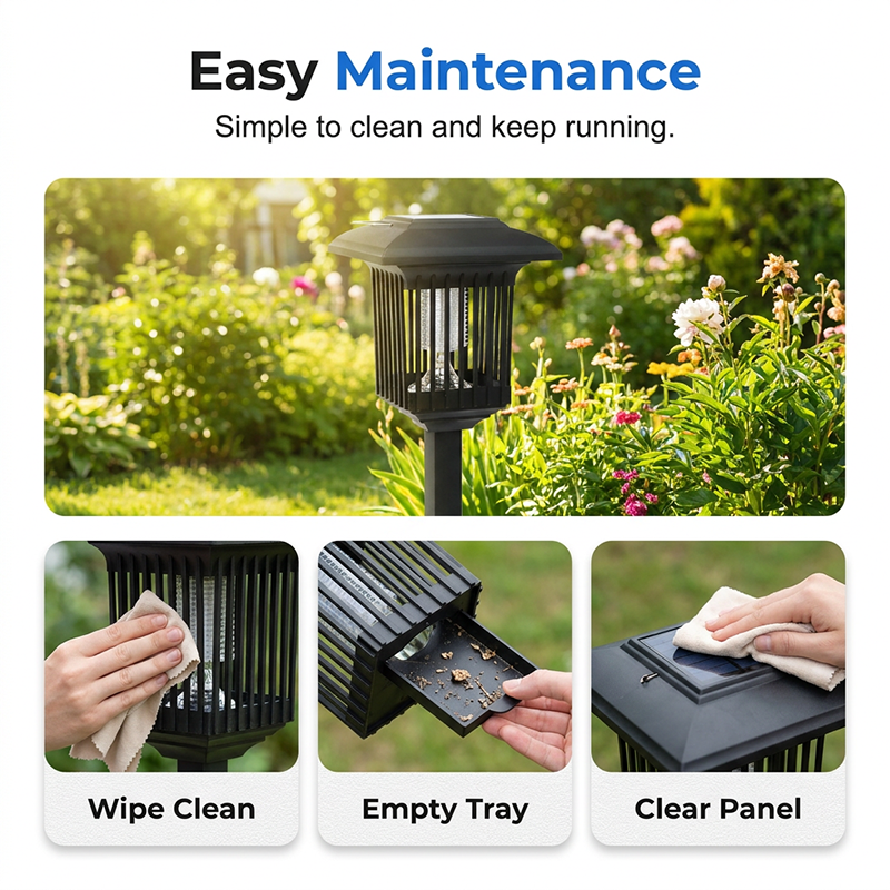 🦟☀️ ¡OFERTA 50% OFF! Matamoscas Solar para Exterior con Doble Luz – Control Inteligente de Mosquitos