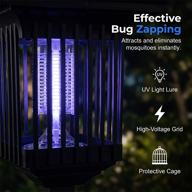 🦟☀️ ¡OFERTA 50% OFF! Matamoscas Solar para Exterior con Doble Luz – Control Inteligente de Mosquitos