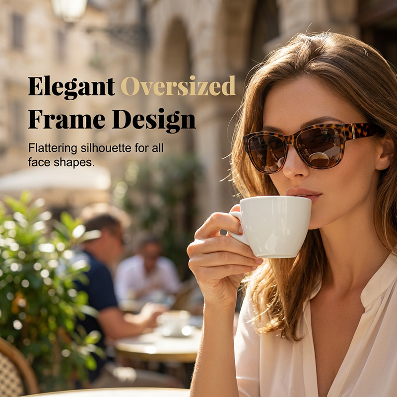 😎🔥 ¡50% OFF! Gafas de Sol Polarizadas Oversize para Mujer – Protección UV400 con Estilo Elegante