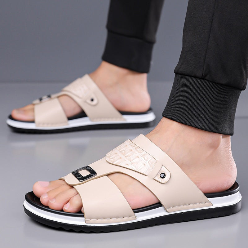 📢📢50% DE DESCUENTO !! ⏰Sandalias Slip-On de Cuero Sintético para Hombre