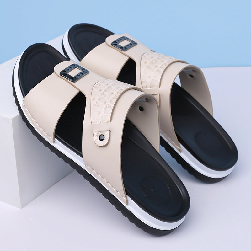 📢📢50% DE DESCUENTO !! ⏰Sandalias Slip-On de Cuero Sintético para Hombre