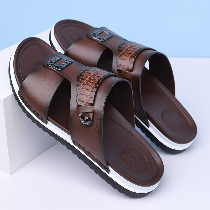📢📢50% DE DESCUENTO !! ⏰Sandalias Slip-On de Cuero Sintético para Hombre