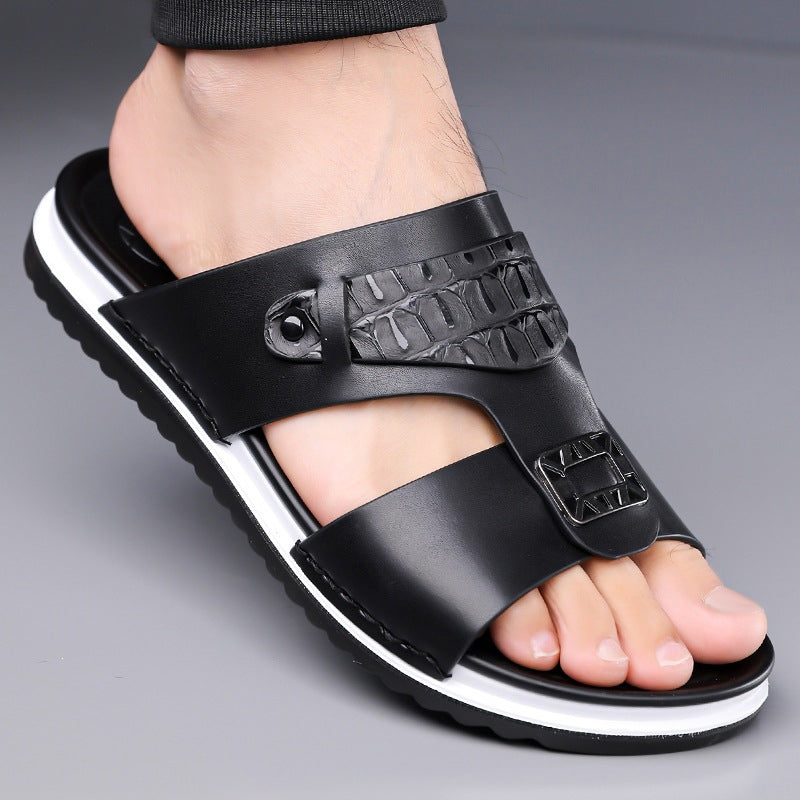 📢📢50% DE DESCUENTO !! ⏰Sandalias Slip-On de Cuero Sintético para Hombre