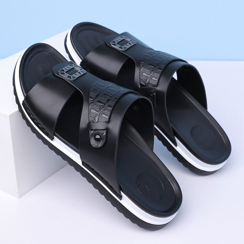 📢📢50% DE DESCUENTO !! ⏰Sandalias Slip-On de Cuero Sintético para Hombre