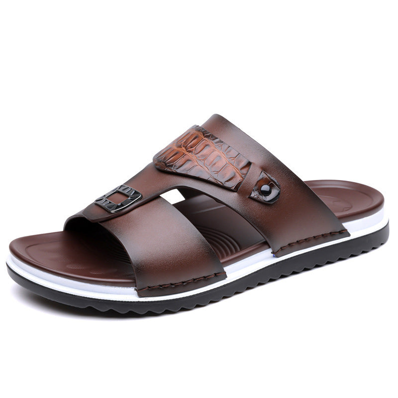 📢📢50% DE DESCUENTO !! ⏰Sandalias Slip-On de Cuero Sintético para Hombre