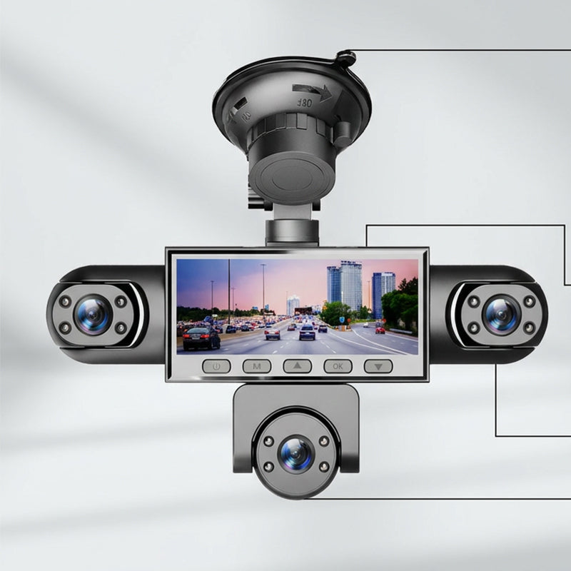 📹🚗Cámara de Tablero Multi-Lente HD 1080P con Visión Nocturna