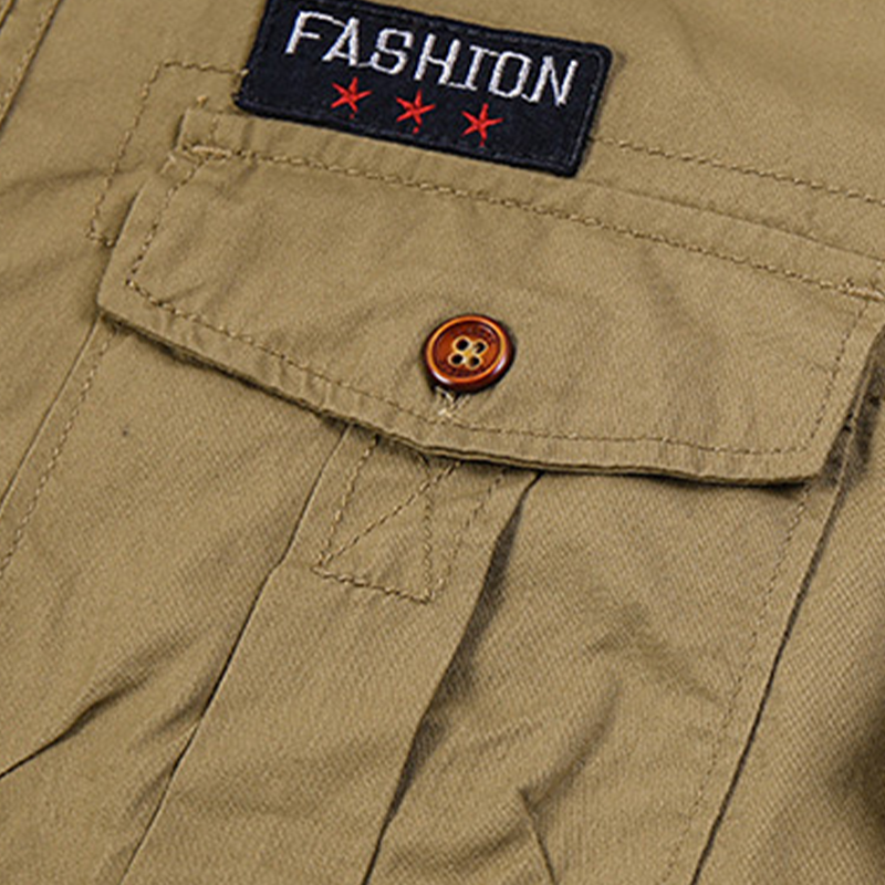👔 ¡OFERTA POR TIEMPO LIMITADO 50% OFF! 💥 Camisa Casual de Manga Corta Corte Clásico para Hombre – Tela Duradera, Bolsillos Cargo, Estilo Atemporal ✨