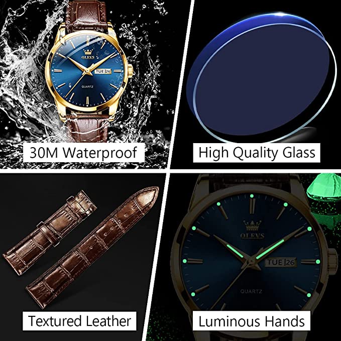 ⌚ ¡OFERTA POR TIEMPO LIMITADO 50% DE DESCUENTO! 💥 Reloj Sencillo para Hombre con Día y Fecha – Acero Inoxidable, Manecillas Luminosas, Clásico ✨