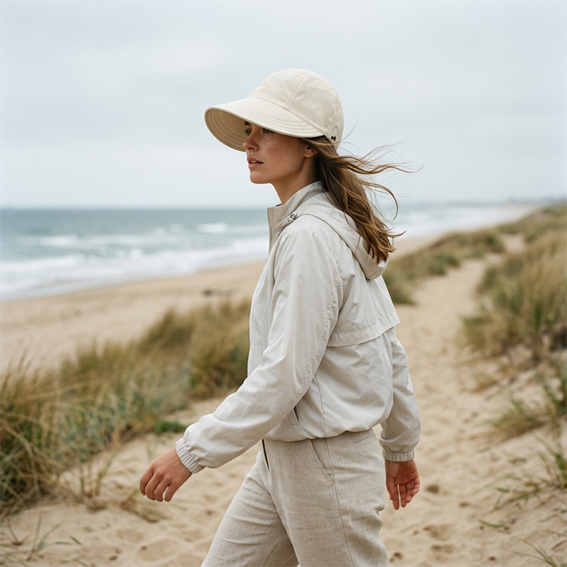 ⏳¡ÚLTIMO DÍA DE OFERTA!!🎁✨Sombrero solar elegante plegable para mujer UPF 50+ – Sombrero cubo de algodón de ala ancha con solapa protectora para cuello y correa regulable 🌞🇬🇧 | Compacto, transpirable e ideal para playa