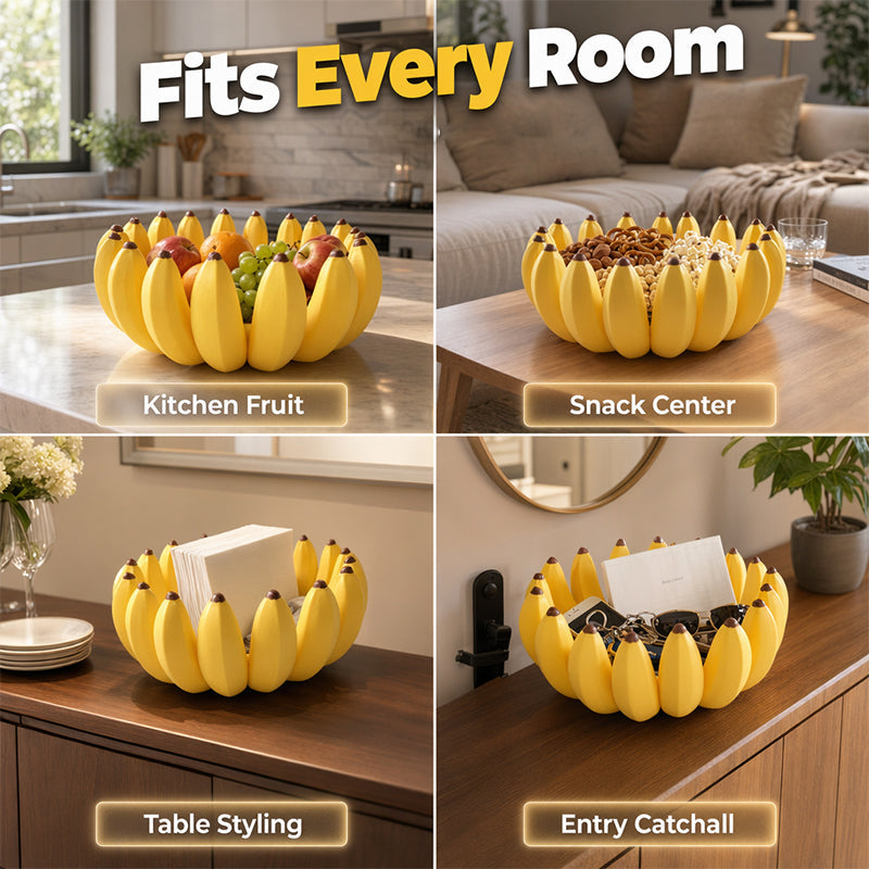 Baño de fruta en forma de plátano creativo