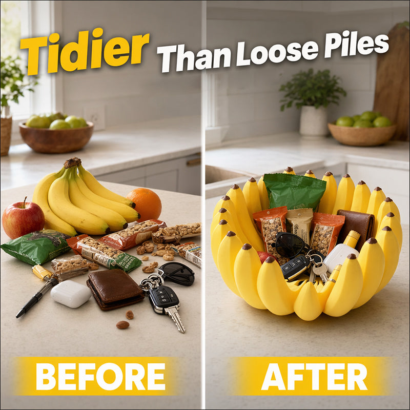 Baño de fruta en forma de plátano creativo