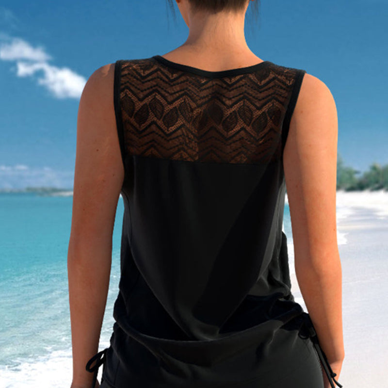 Traje de baño Tankini impreso de dos piezas para mujer