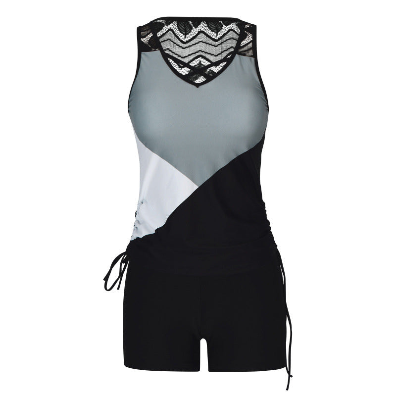 Traje de baño Tankini impreso de dos piezas para mujer