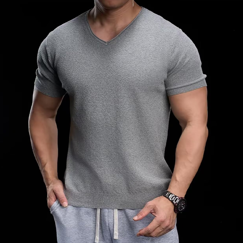 📢¡¡50% de descuento!! ⏰Camiseta de punto transpirable con cuello en V