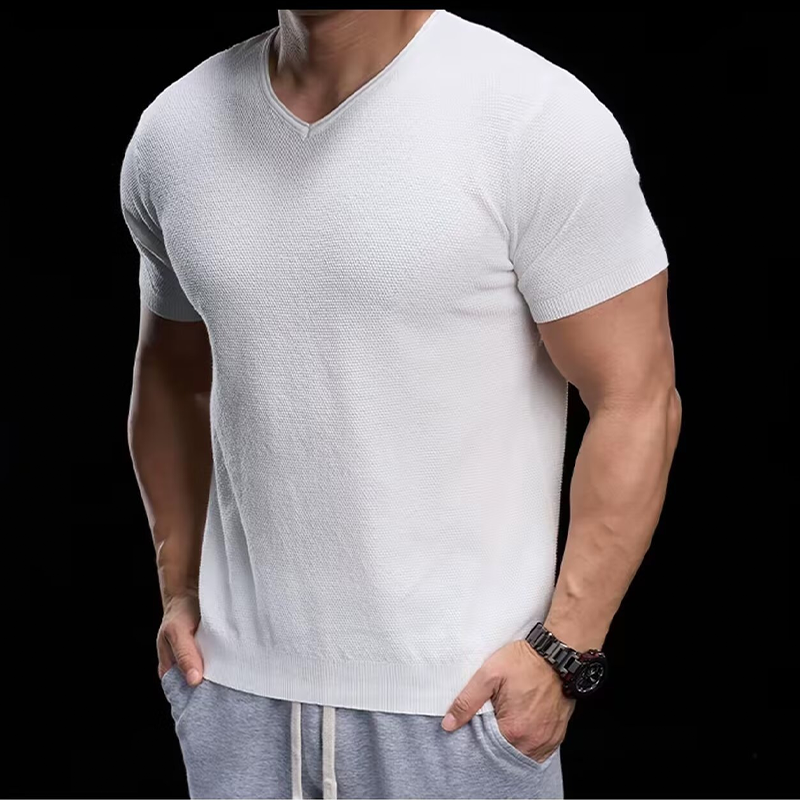 📢¡¡50% de descuento!! ⏰Camiseta de punto transpirable con cuello en V