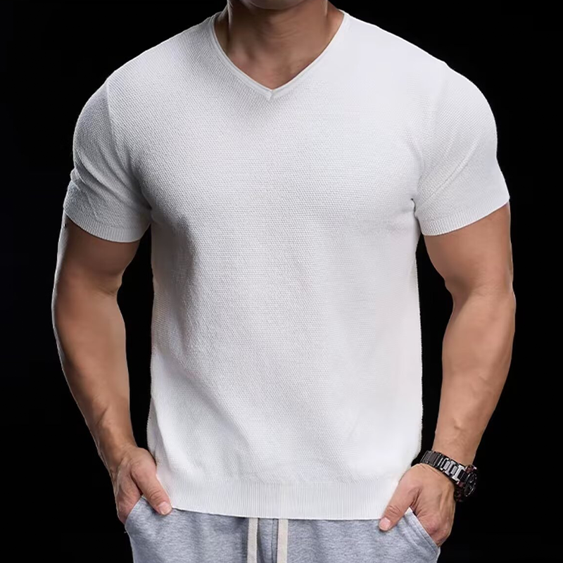 📢¡¡50% de descuento!! ⏰Camiseta de punto transpirable con cuello en V