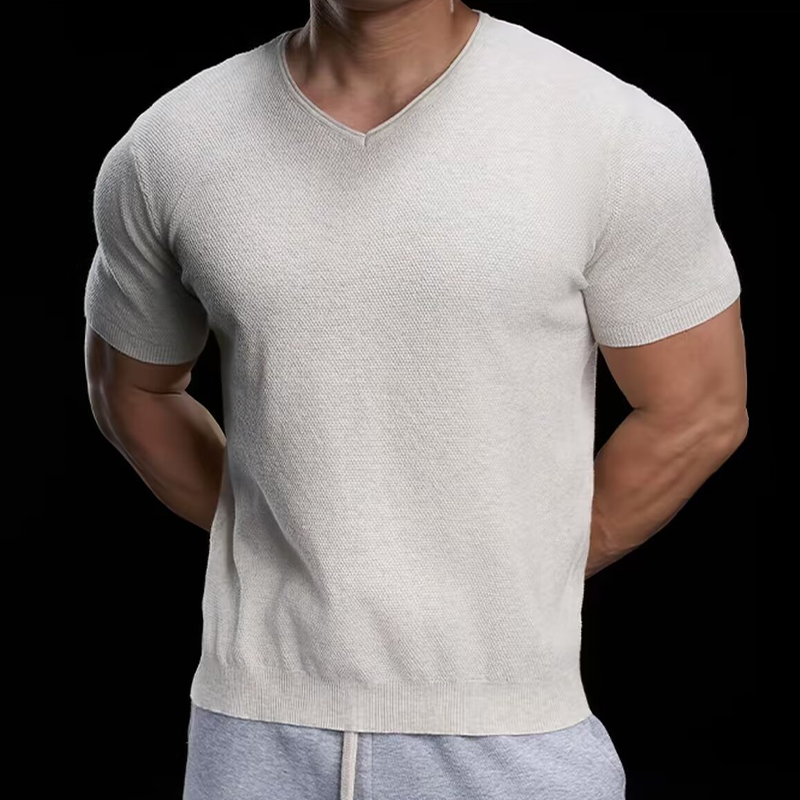 📢¡¡50% de descuento!! ⏰Camiseta de punto transpirable con cuello en V