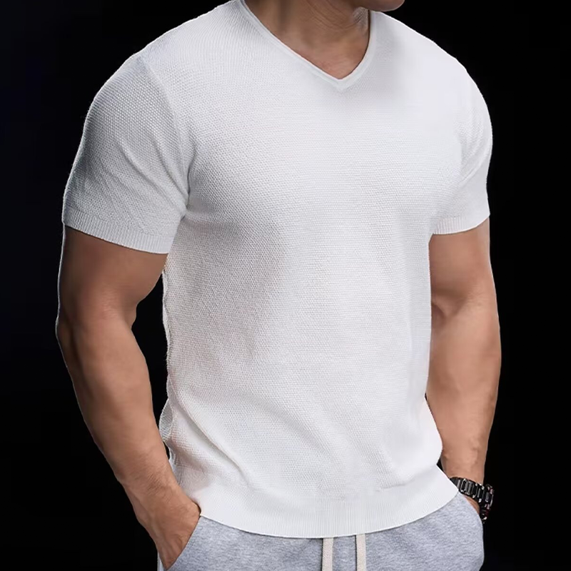 📢¡¡50% de descuento!! ⏰Camiseta de punto transpirable con cuello en V