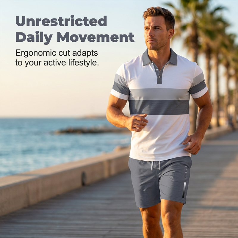 Conjunto de dos piezas para hombre: camisa y pantalones cortos