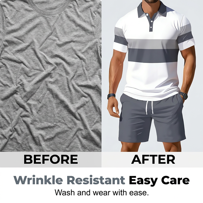Conjunto de dos piezas para hombre: camisa y pantalones cortos