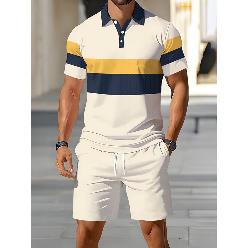 Conjunto de dos piezas para hombre: camisa y pantalones cortos