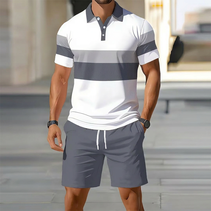 Conjunto de dos piezas para hombre: camisa y pantalones cortos