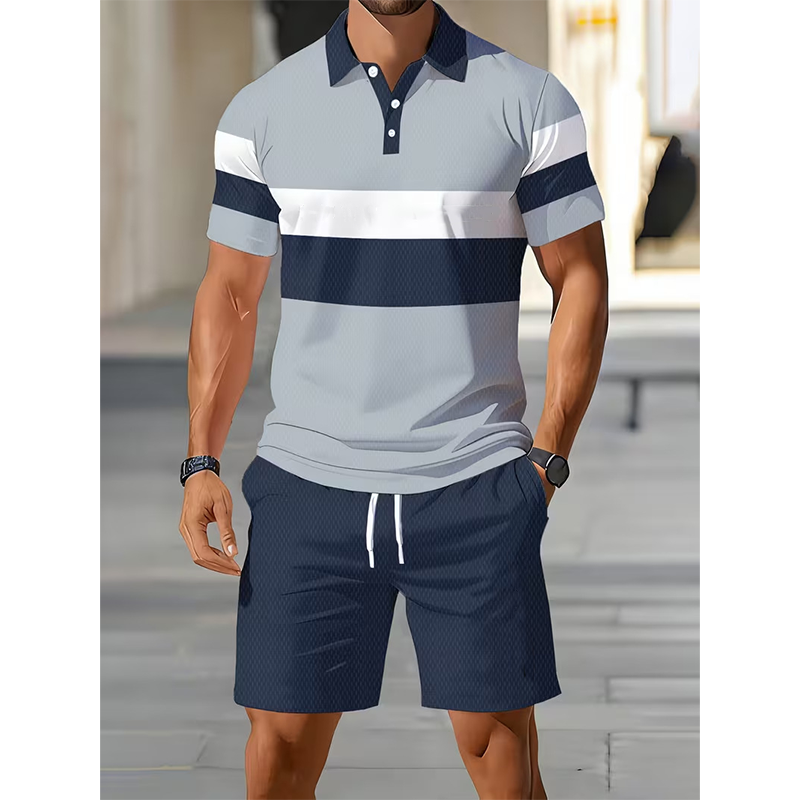 Conjunto de dos piezas para hombre: camisa y pantalones cortos