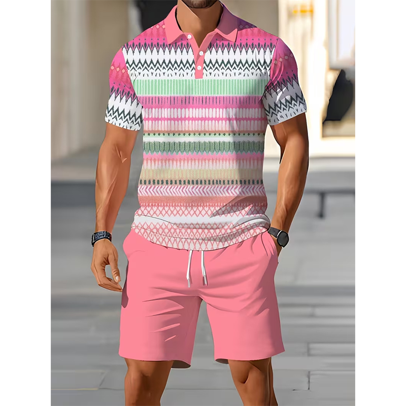 Conjunto de dos piezas para hombre: camisa y pantalones cortos