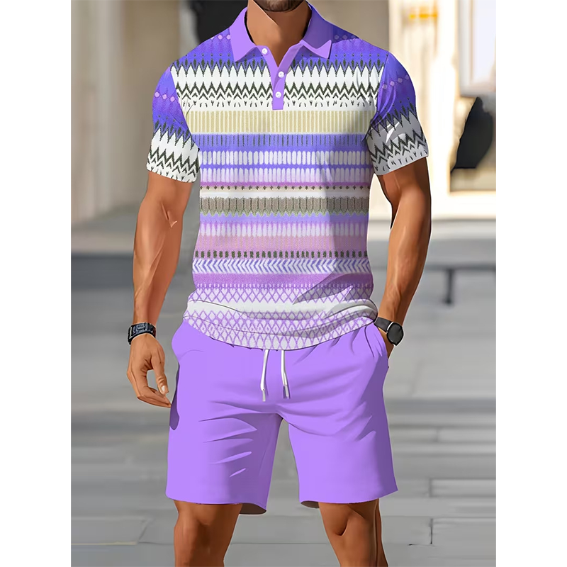 Conjunto de dos piezas para hombre: camisa y pantalones cortos